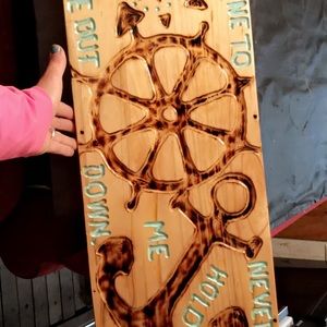 Hand made wooden sign
